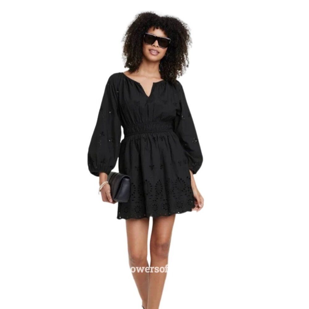 Eyelet Lace Mini Dress